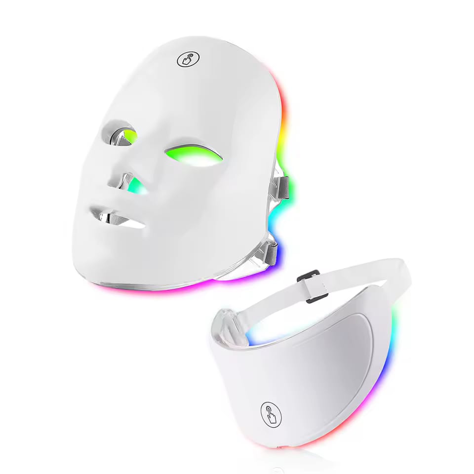 LED  Face and Neck Beauty Machine with 7 Colors Skin Care Massager
