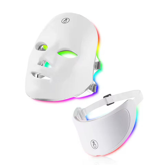LED  Face and Neck Beauty Machine with 7 Colors Skin Care Massager